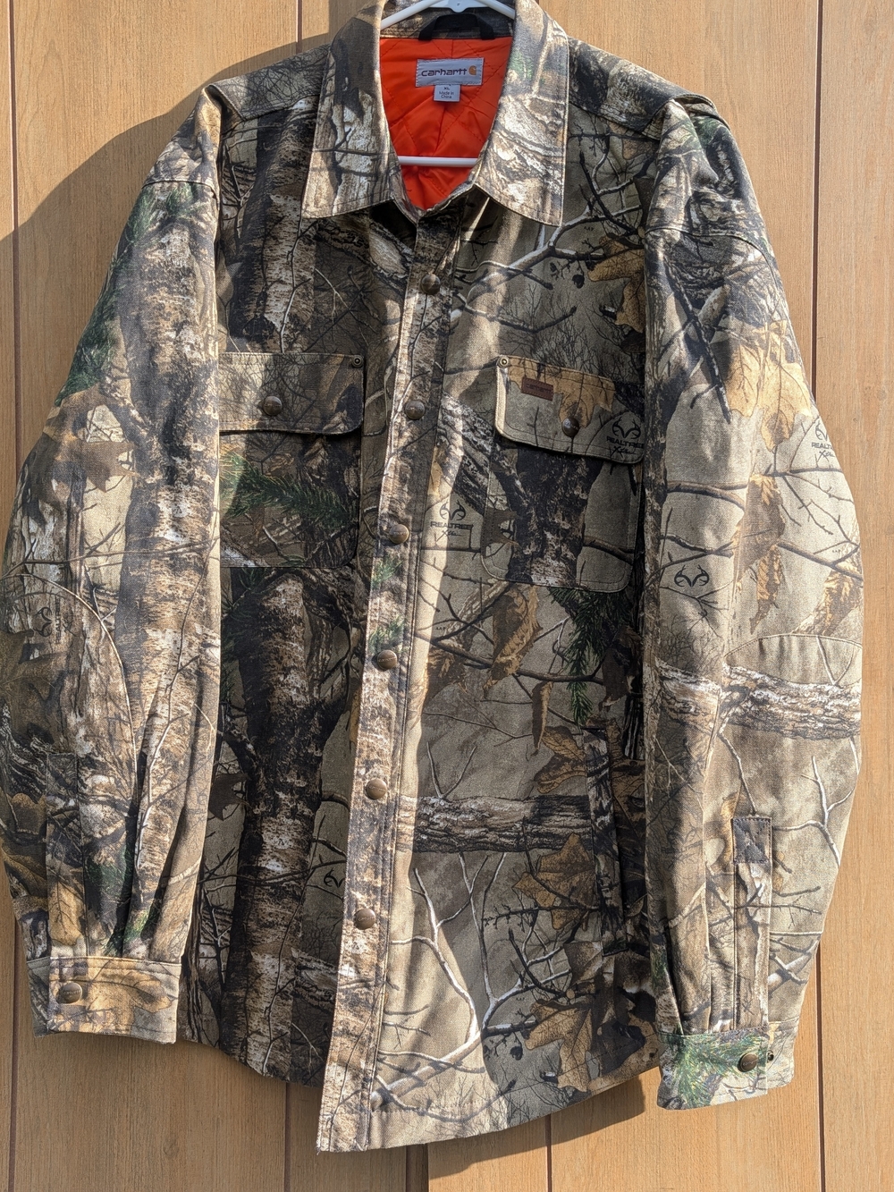 Carhartt Realtree Camo Field Jacket with Orange Lining